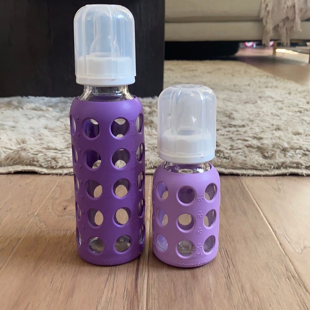 Cute purple bottles. Glass. Never been used